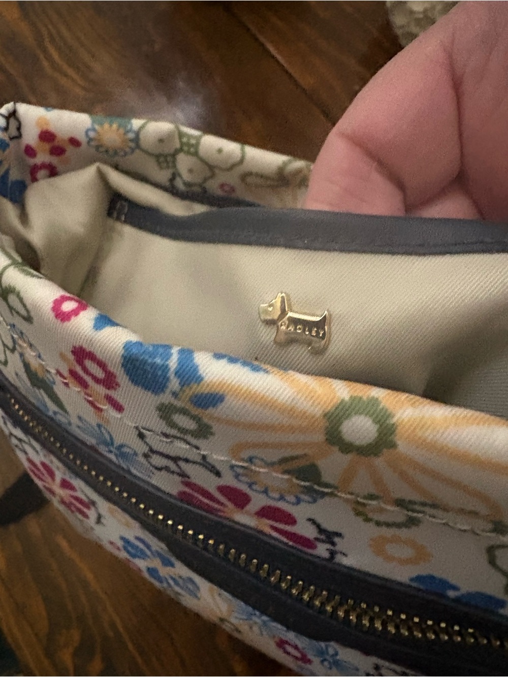 RADLEY LONDON Floral Crossbody Bag in White, Pink, Blue, Yellow, Green - Picture 5 of 5